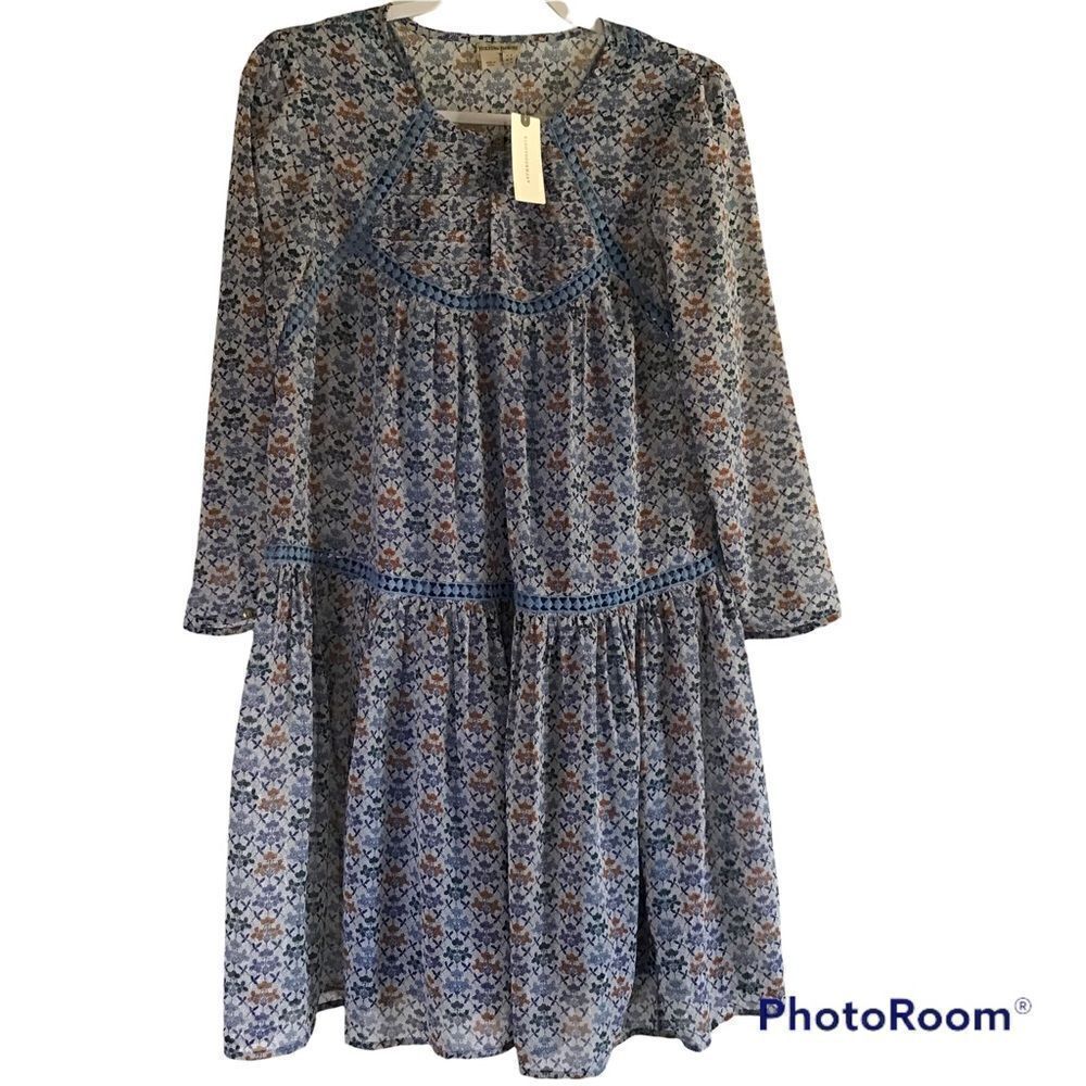 Holding Horses Floral Betony Peasant Swing Dress